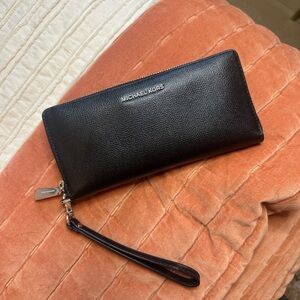 Michael Kors Black Zip-Around Wallet
